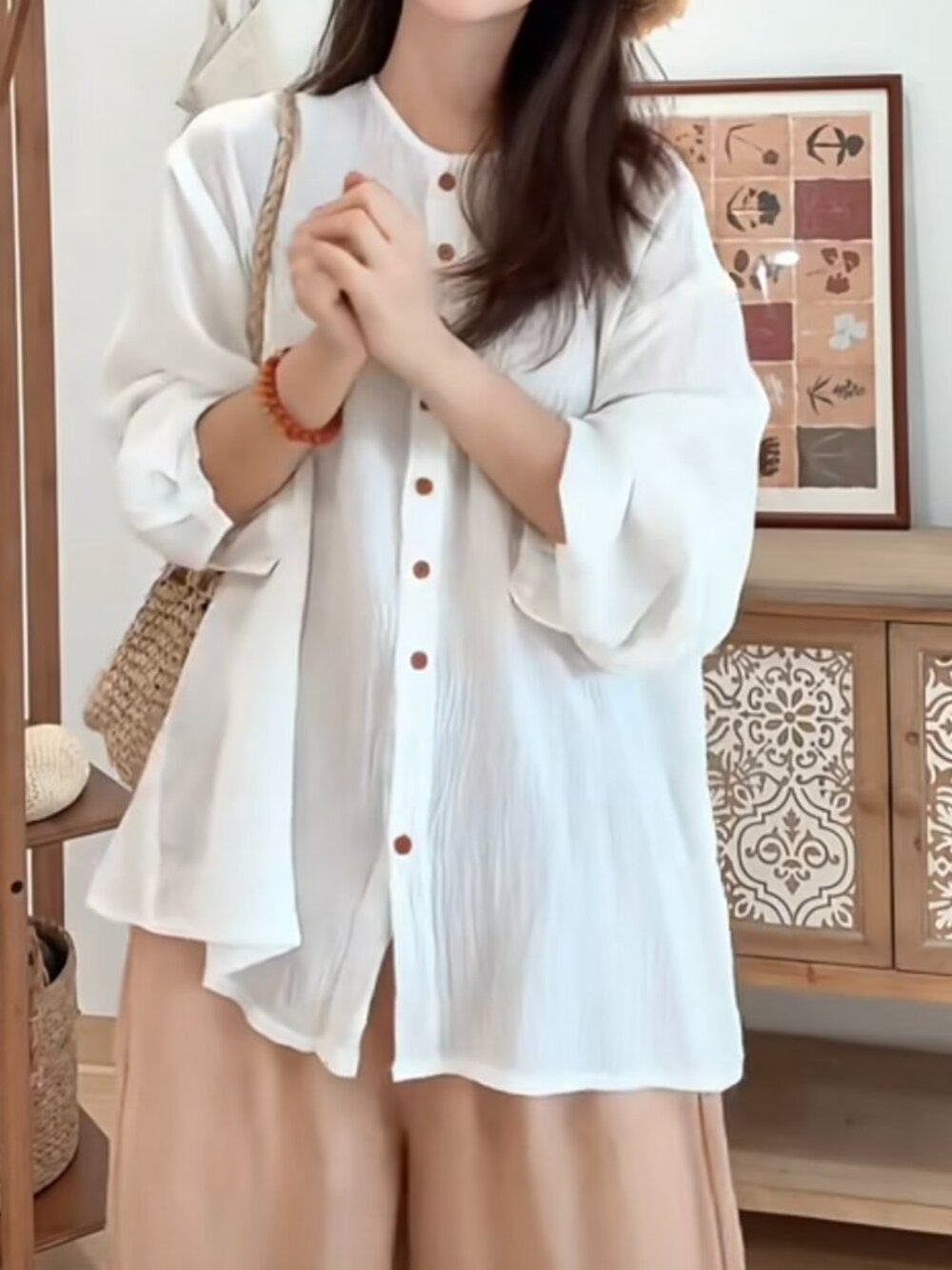 100% Linen Button Down Shirt - Brand New with Tags